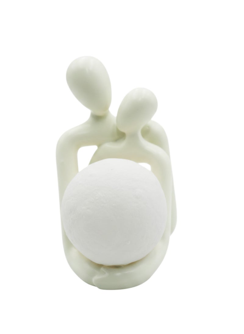 BERAM Couple Aura Lamp Romantic LED Night Light Modern Resin Couple Figurine with Warm Ambient Glow Decorative Table Lamp for Bedroom Home Décor Anniversary and Valentine’s Day Gift - Image 1